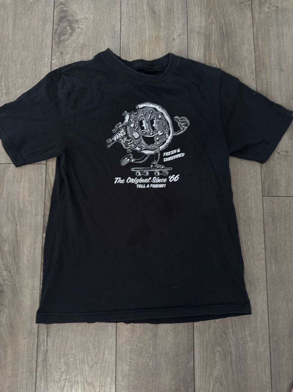 Vans Classic Fit Graphic Black T-Shirt The Original Since '66 Youth Large 12-14